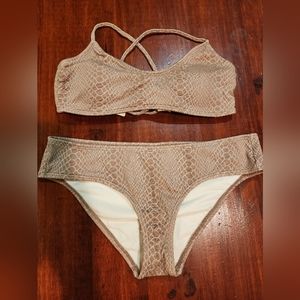 Womens Bikini set. Snake skin Hula Honey 2 piece. Women's Large